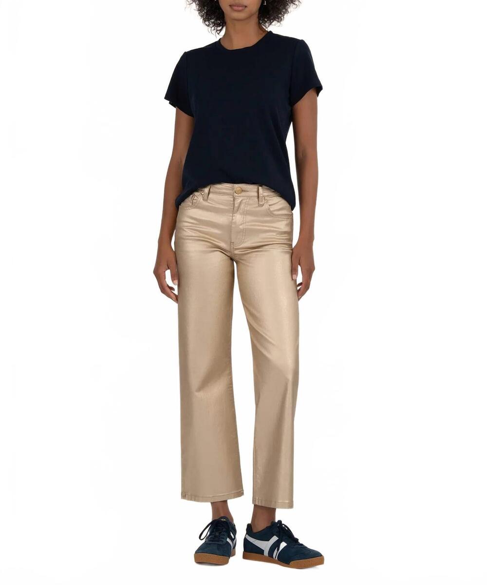 NEW KUT FROM THE KLOTH charlotte wide leg jean in gold
